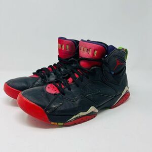 Air Jordan 7 Retro Marvin the Martian Athletic Shoes Lace Up Black Mens Sz 10.5